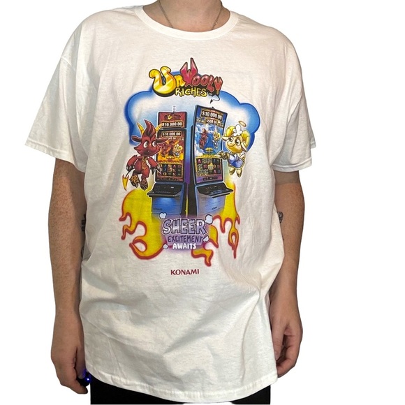 Konami - UnWooly Riches Gaming Machine T-Shirt Size XL - Picture 1 of 2